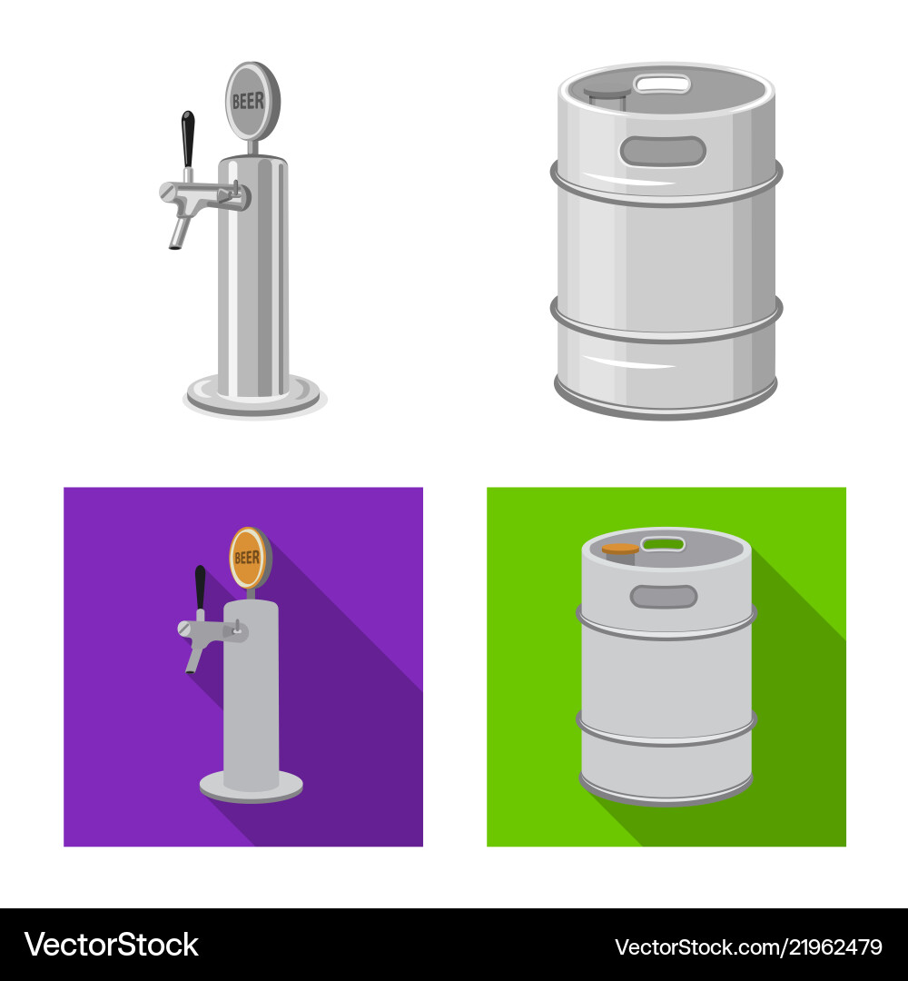 Isolated object of pub and bar icon collection vector image