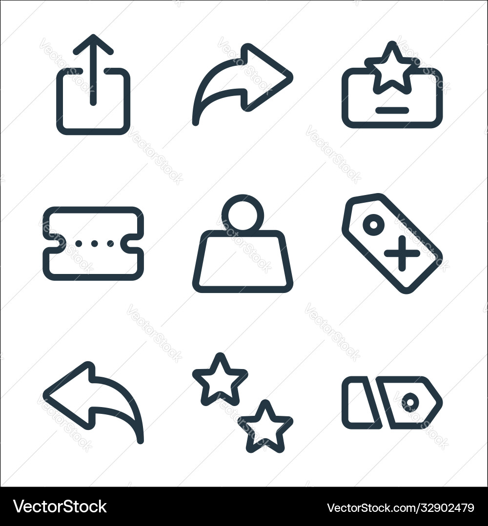 Marketplace line icons linear set quality Marketplace line icons linear set quality vector image