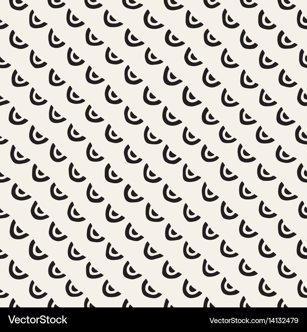 Monochrome minimalistic seamless pattern with arcs Vector Image