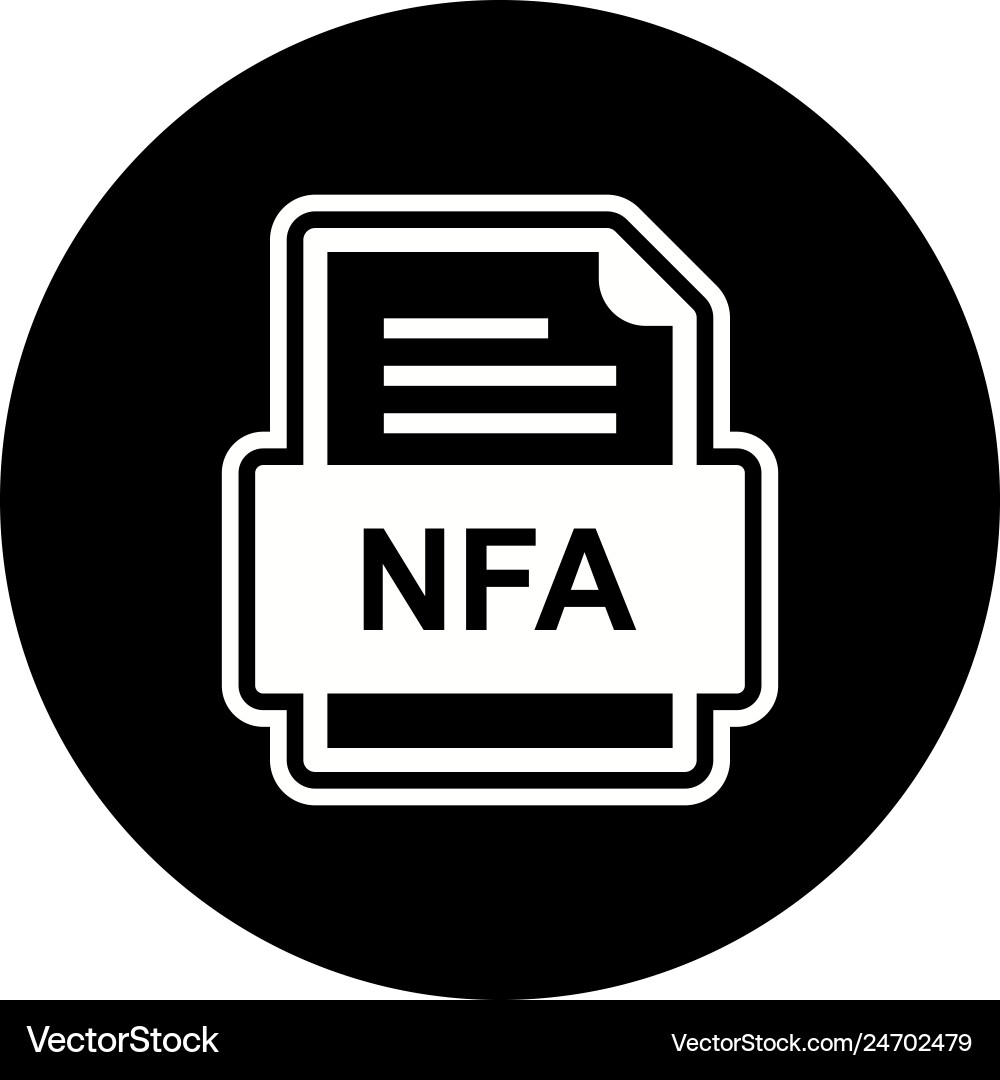 Nfa file document icon Vector Image