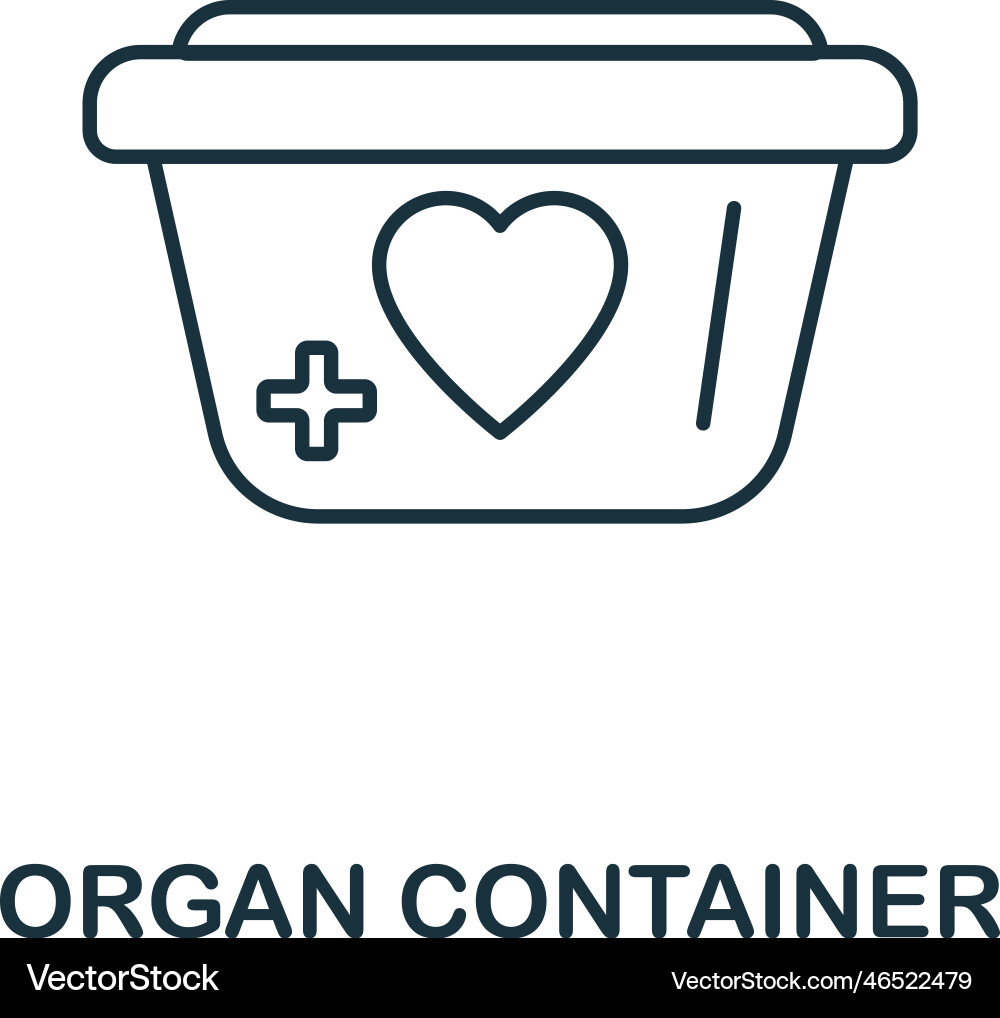 Organ container line icon element sign from Organ container line icon element sign from vector image