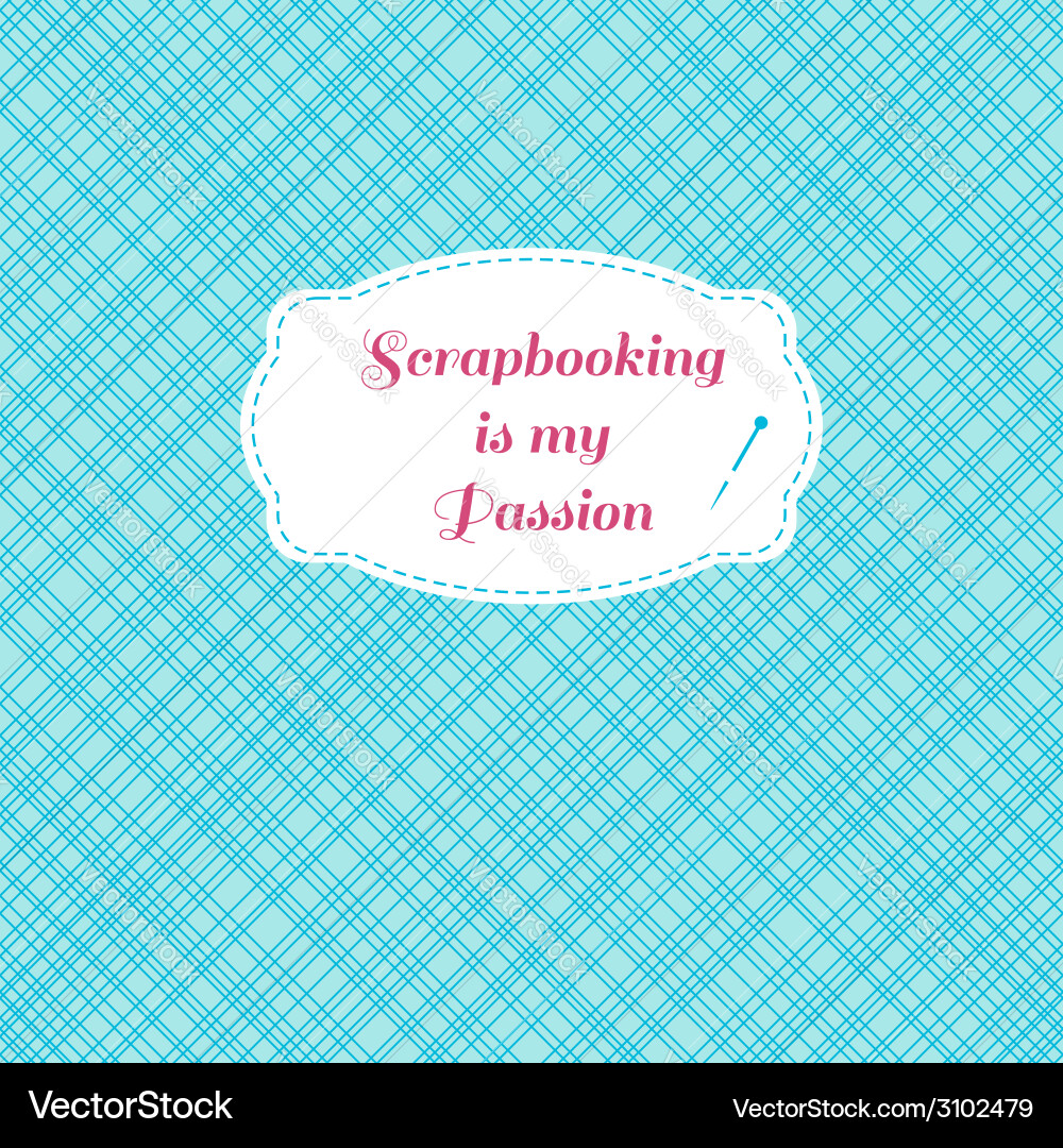 Scrapbook seamless pattern with frame vector image