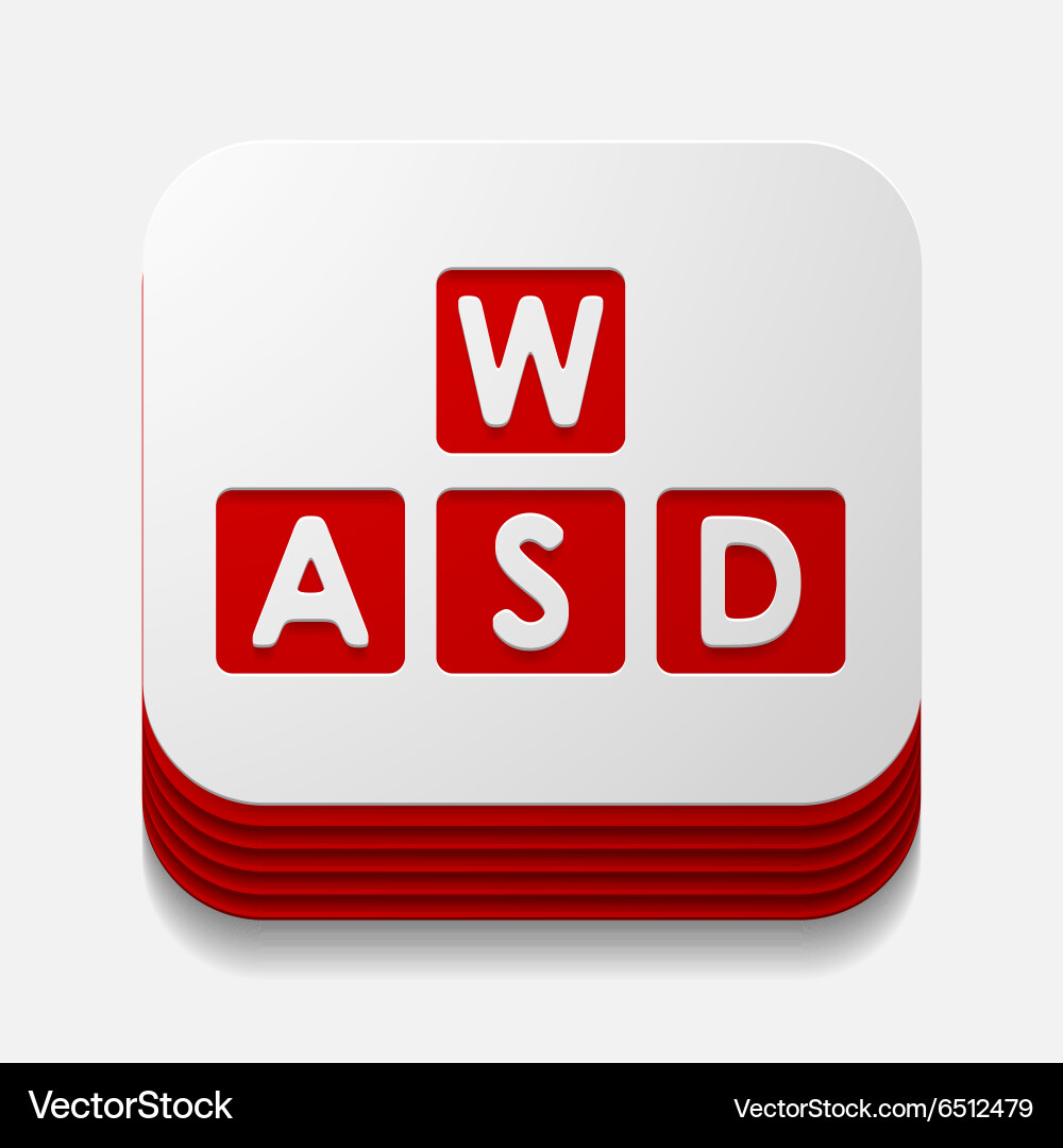 Square button keypad Vector Image