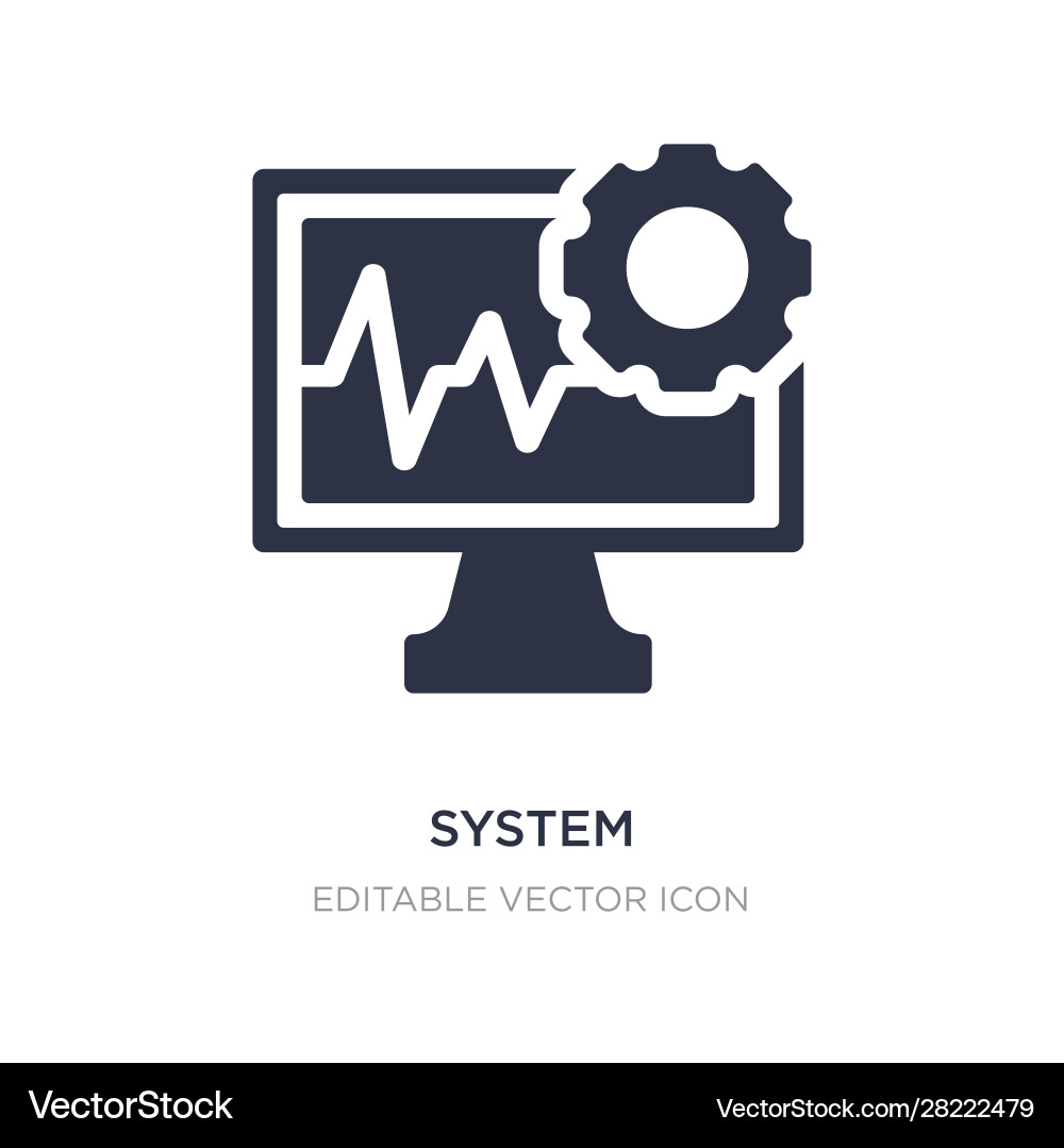 System icon on white background simple element System icon on white background simple element vector image