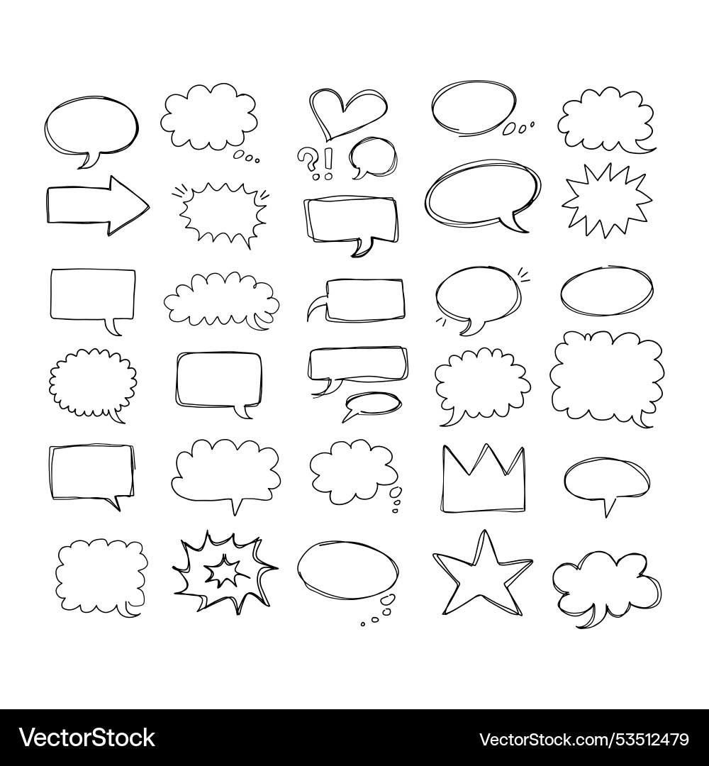 Talking Bubbles - Speech Cloud Set Vector Image