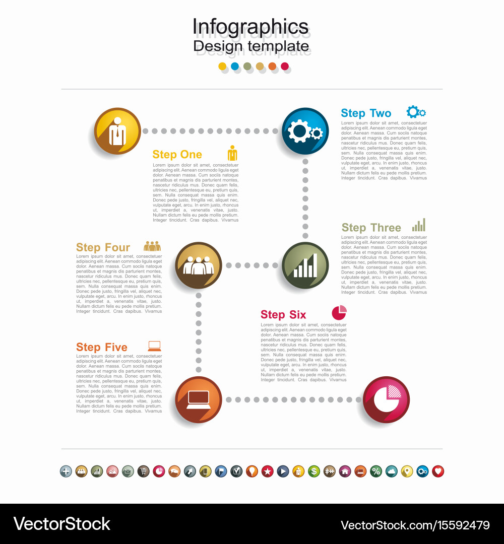 Timeline Chart Template Royalty Free Vector Image