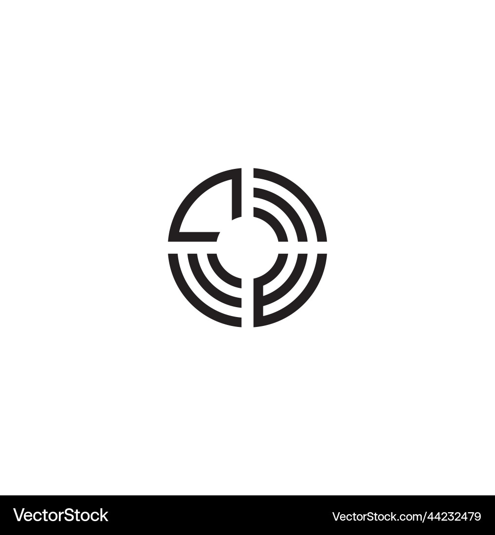 Wc circle line logo initial concept with high Wc circle line logo initial concept with high Vector Image