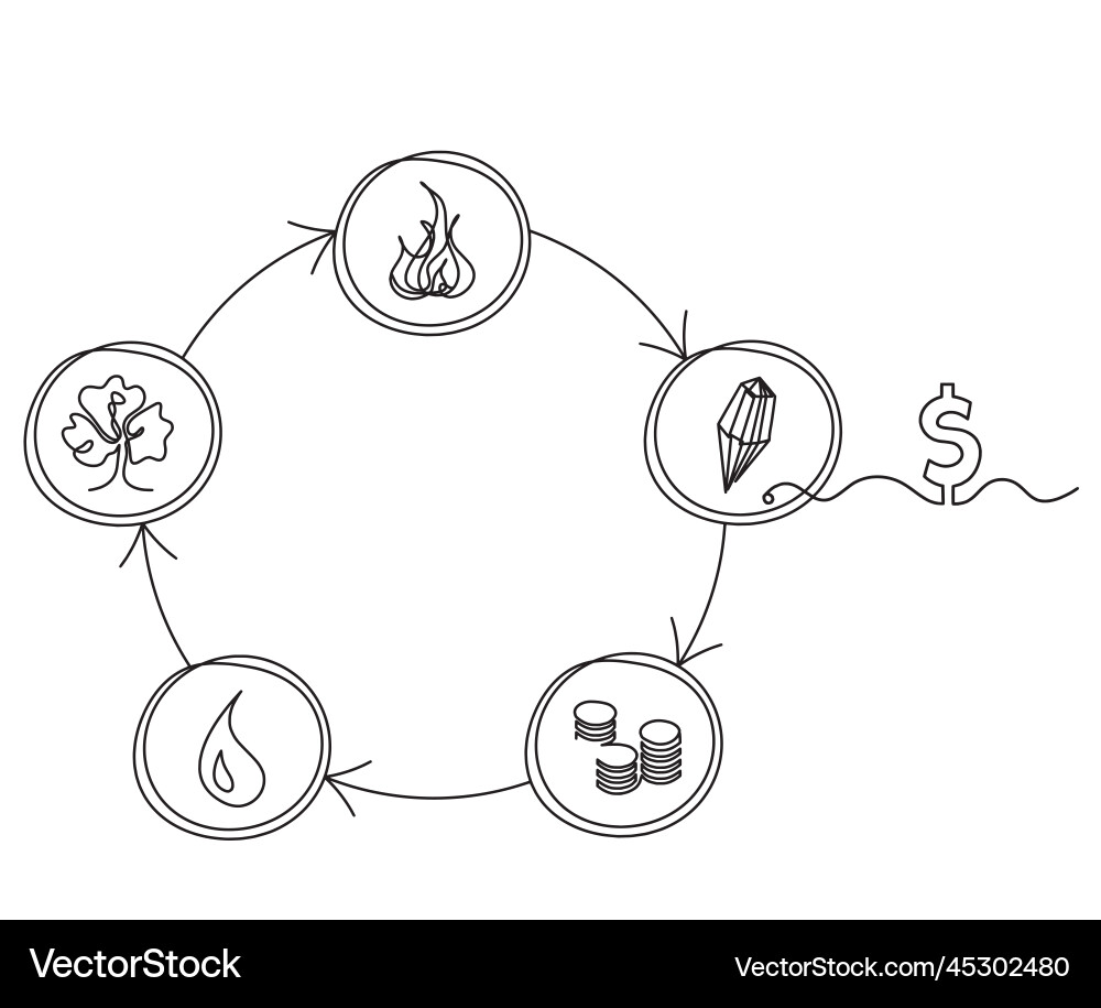 Abstract color circle of universe creation Vector Image