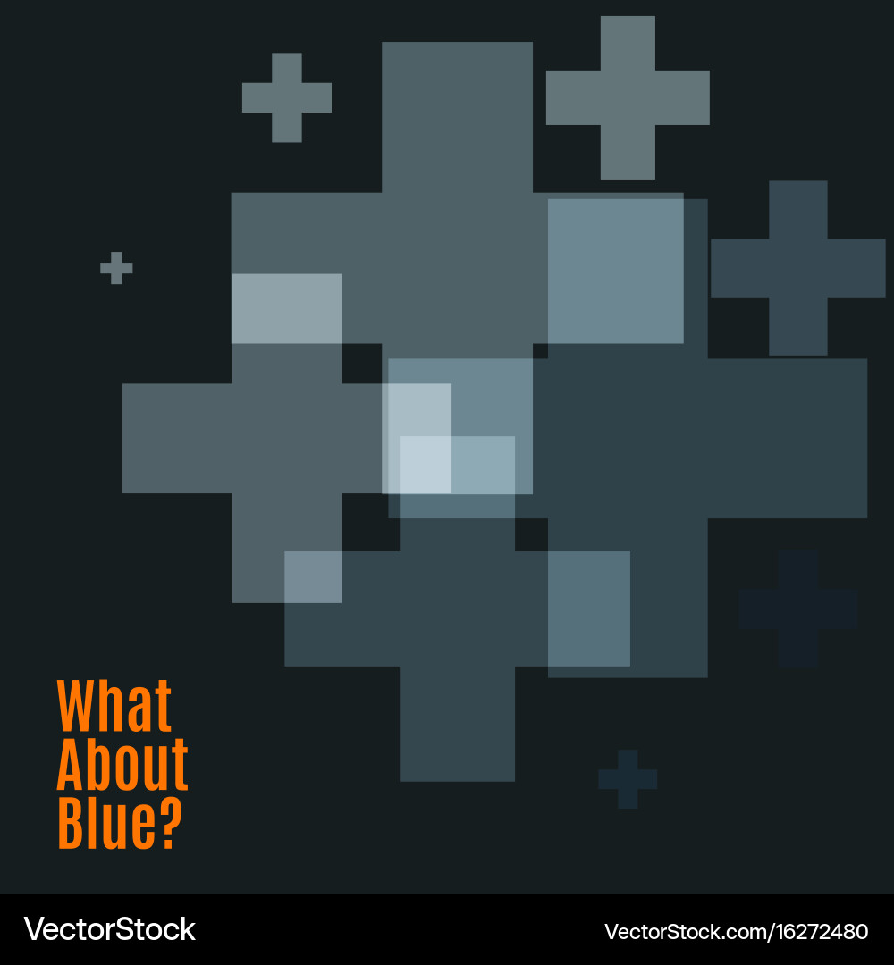 Abstract design elements with cross vector image