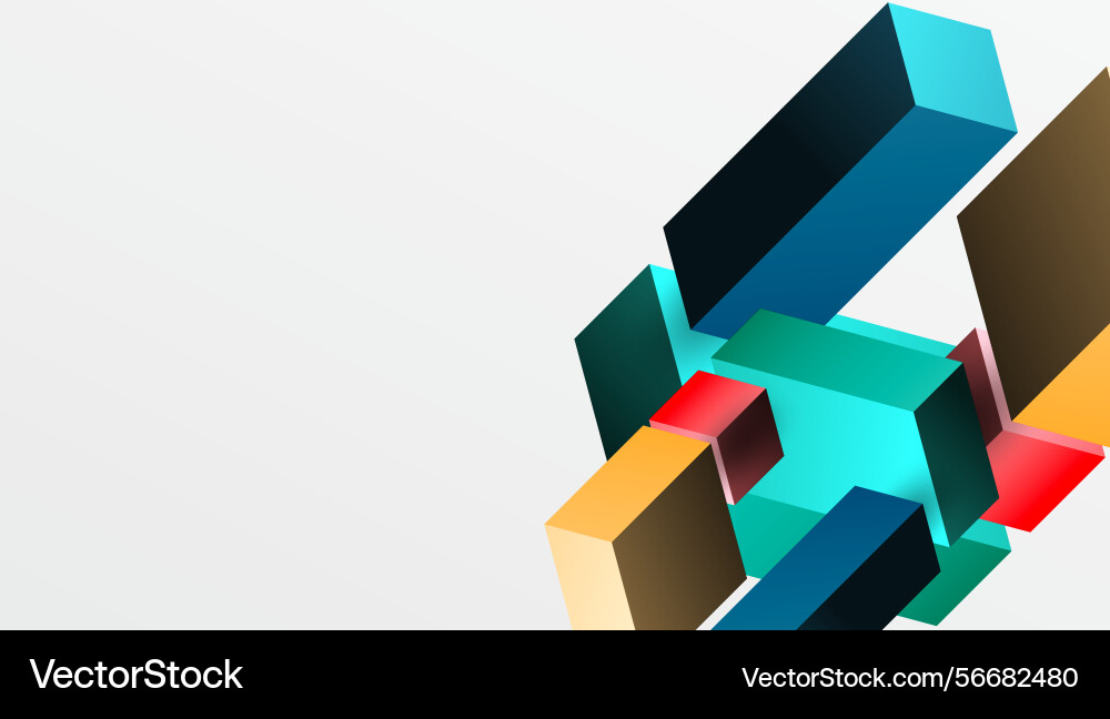 Abstract geometric shapes overlap creating vector image