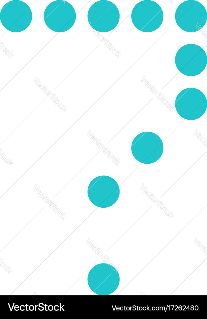 Digital question mark display board round dot vector image