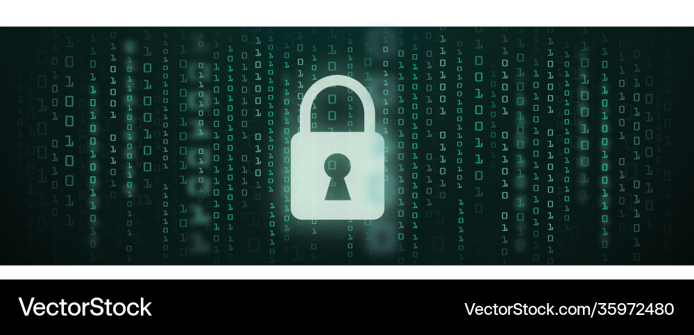 Digitale Schlossschutzzeichen Binärcode Nummer Cyber Digitale Schlossschutzzeichen Binärcode Nummer Cyber vektorbild