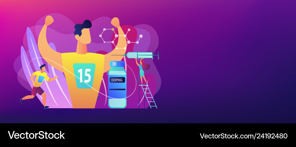 Doping test concept banner header Doping test concept banner header vector image