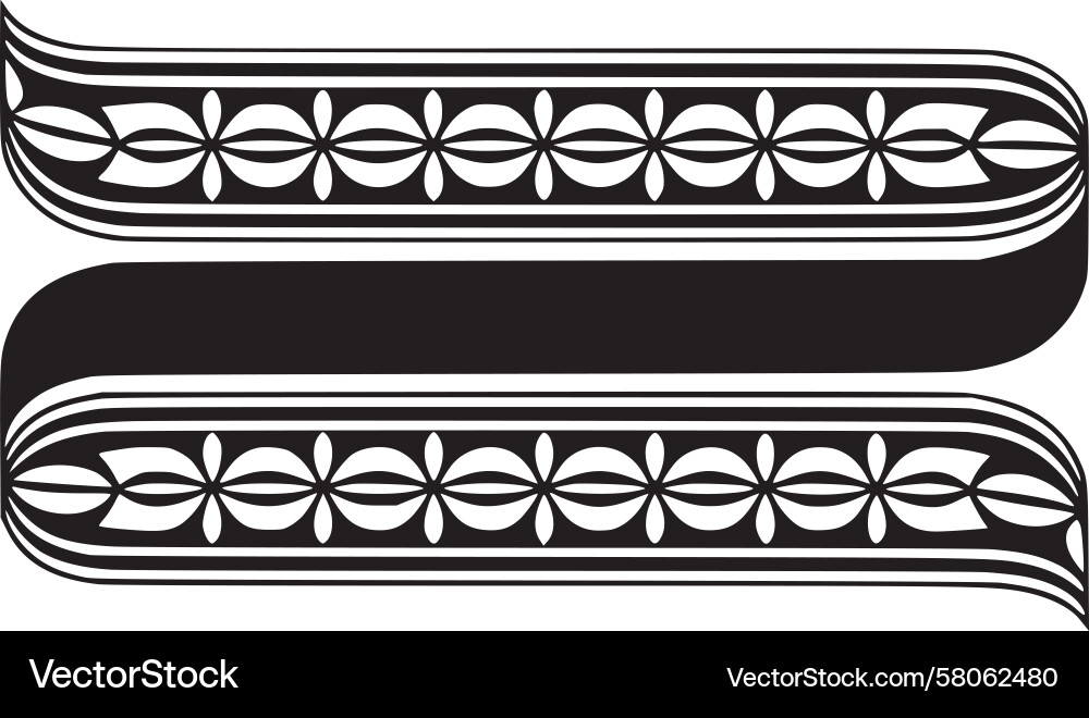 Dynamic Wave Border Pattern Vector Image