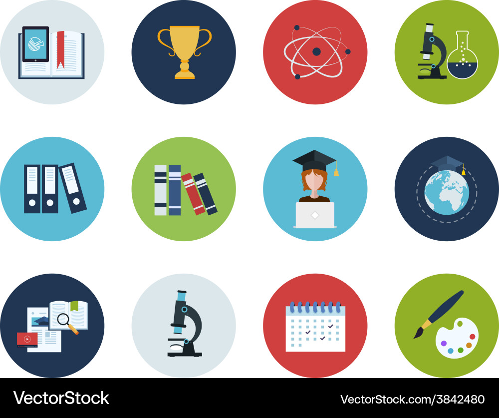 Education and science icons – Royalty-Free Vector | VectorStock