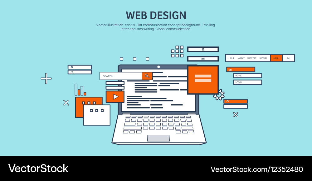 Flat background coding Vector Image