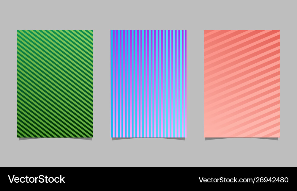 Gradient geometric stripe pattern flyer vector image