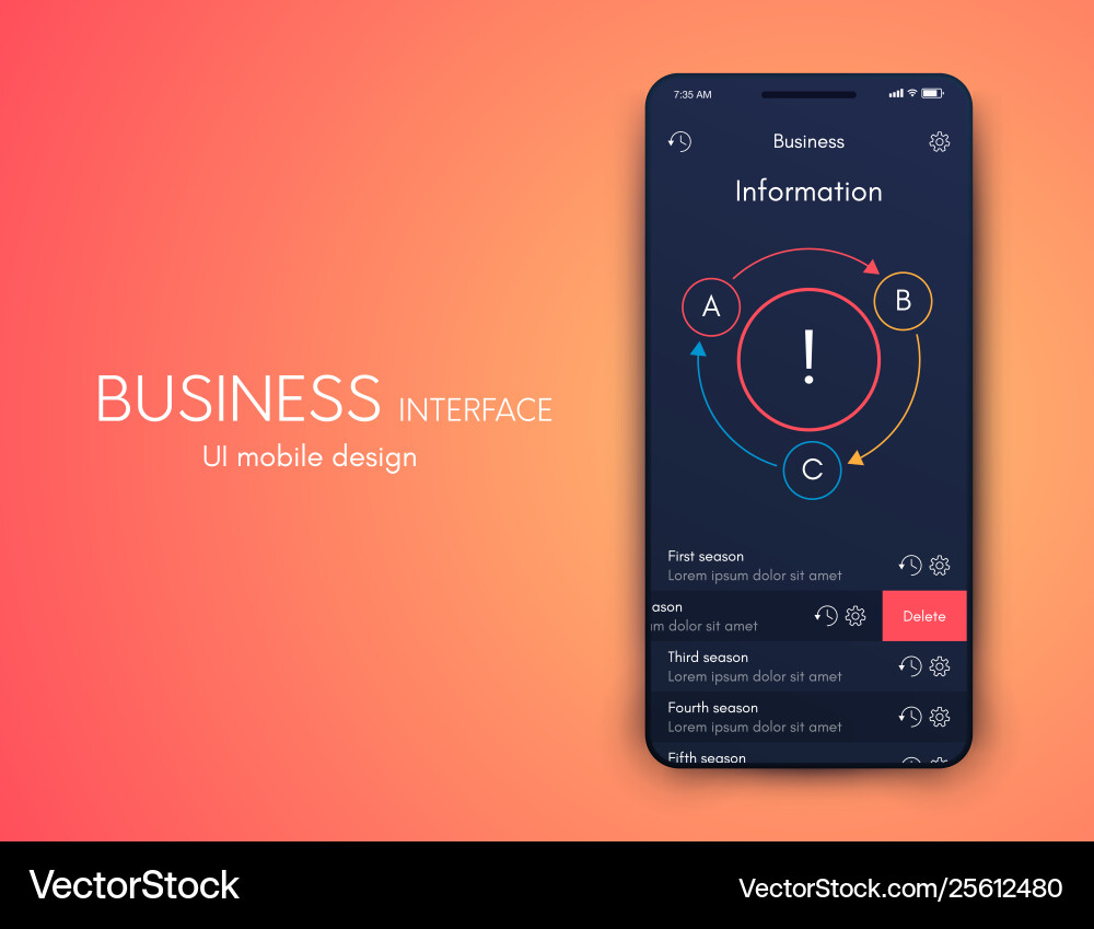 Graphics mobile infographics with three Graphics mobile infographics with three vector image