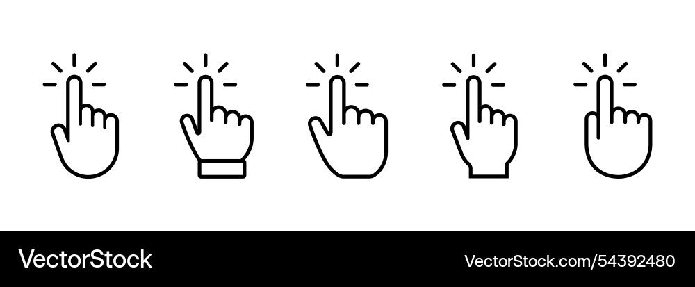 Hand pointer symbol in trendy flat style vector image
