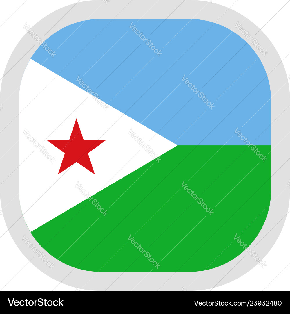 Icon square shape with flag on white background Vector Image
