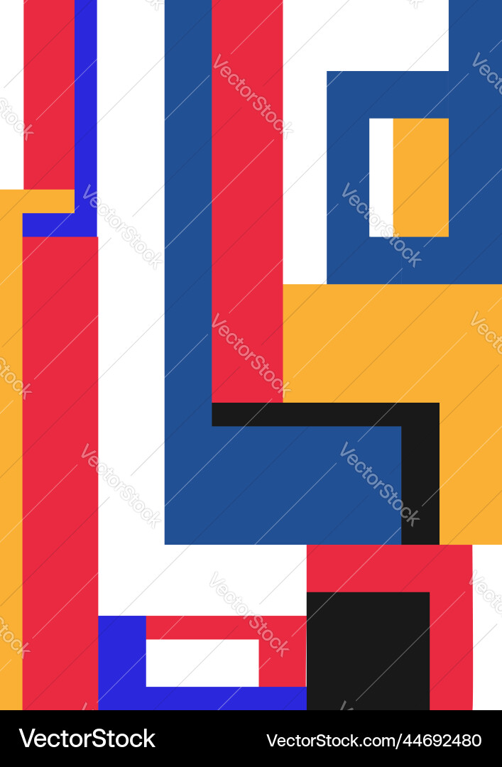Modern pattern mosaic simple forms decorative Vector Image