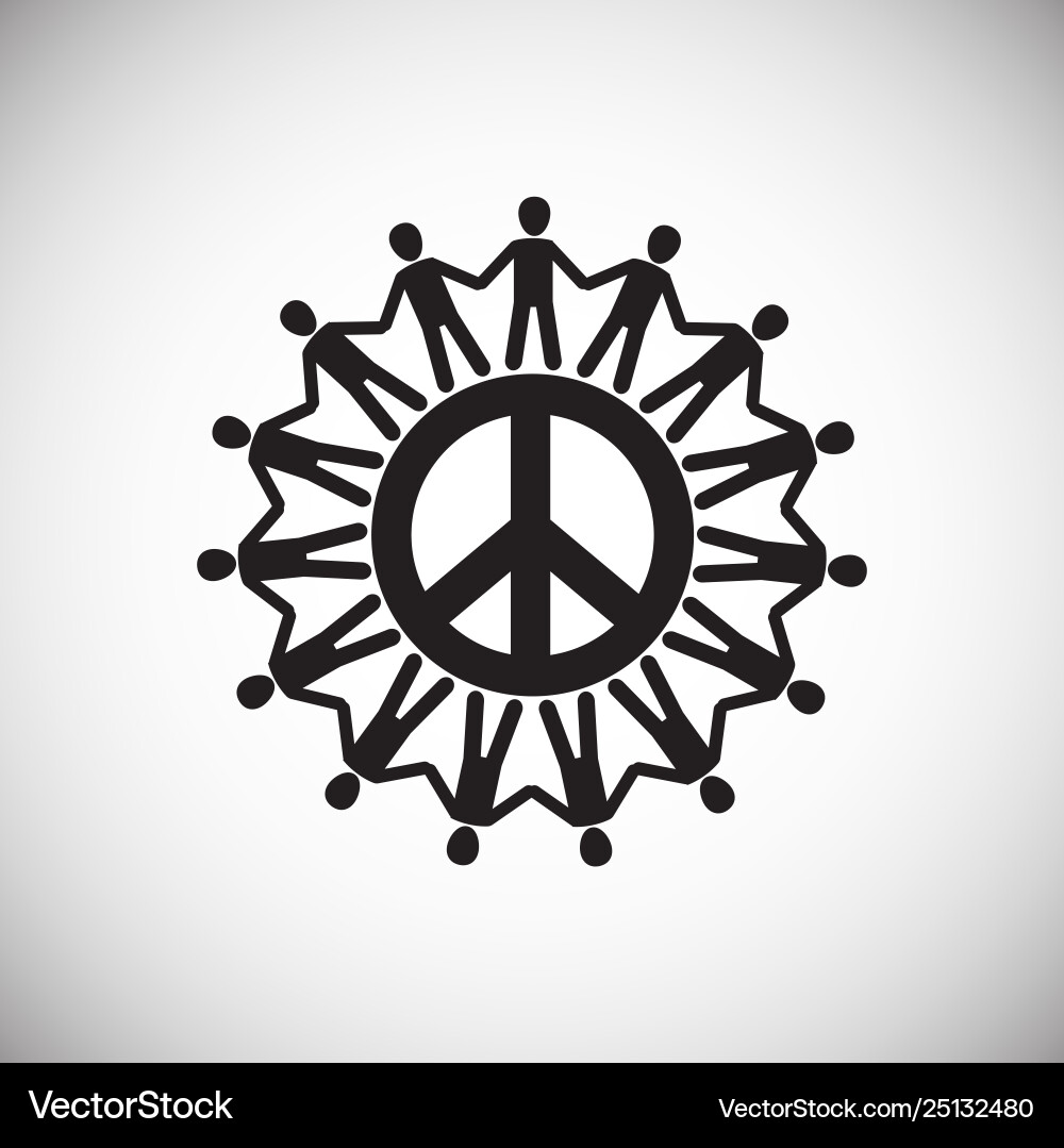 Peace icon on background for graphic and web Vector Image