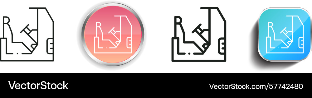 Racing icon thin linear regular and button style vector image