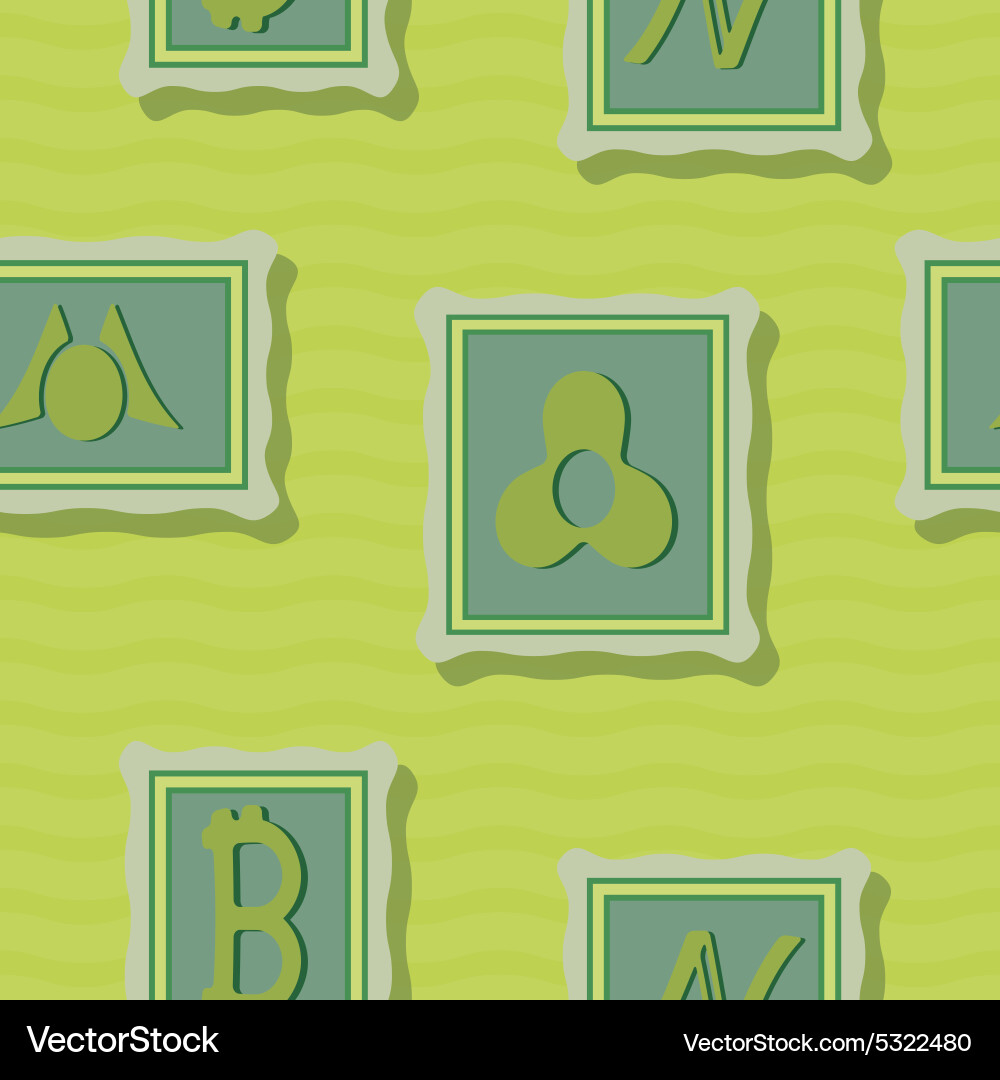 Seamless pattern with different cryptocurrency vector image