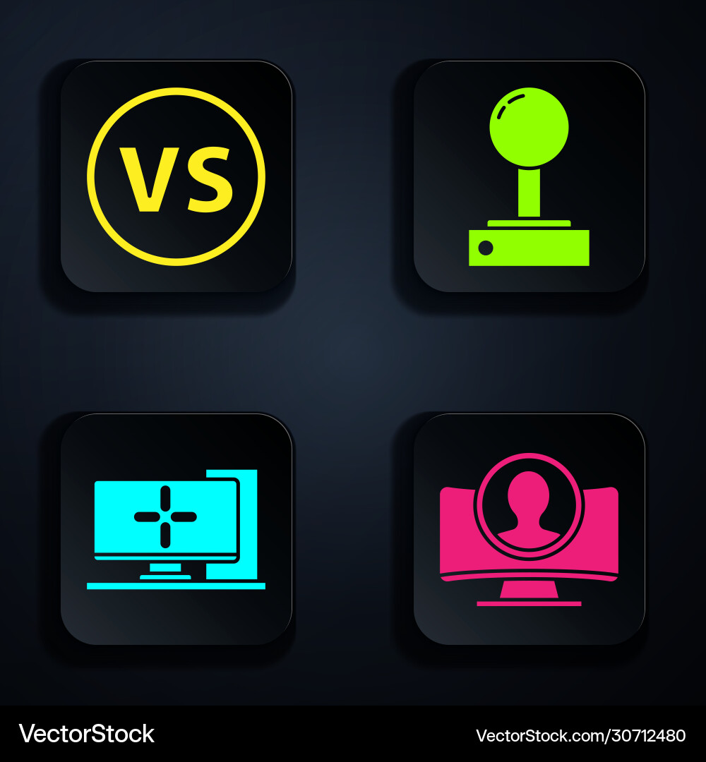 Set create account screen vs versus battle Vector Image