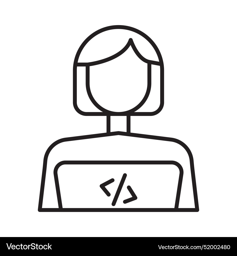 Tech developer icon for programming software Tech developer icon for programming software vector image