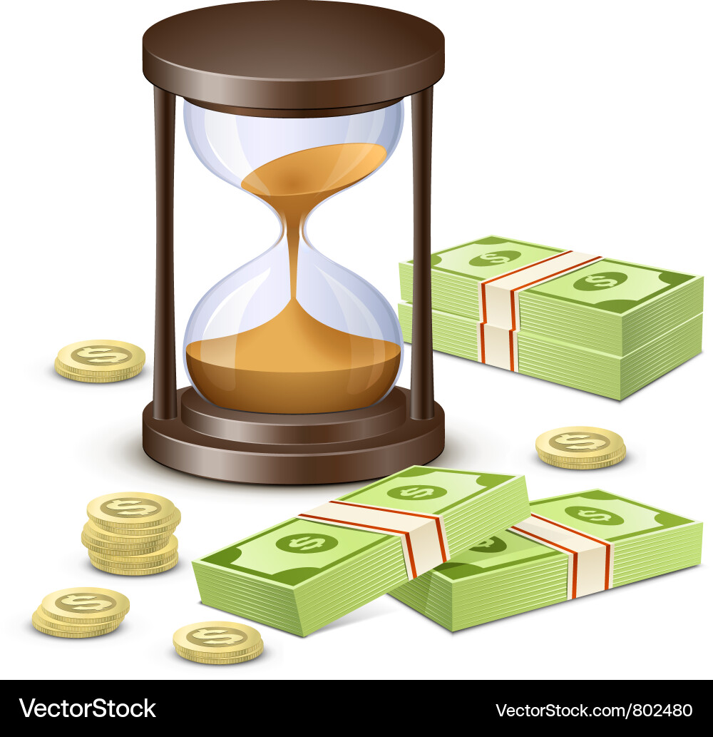 Time is money Royalty Free Vector Image - VectorStock