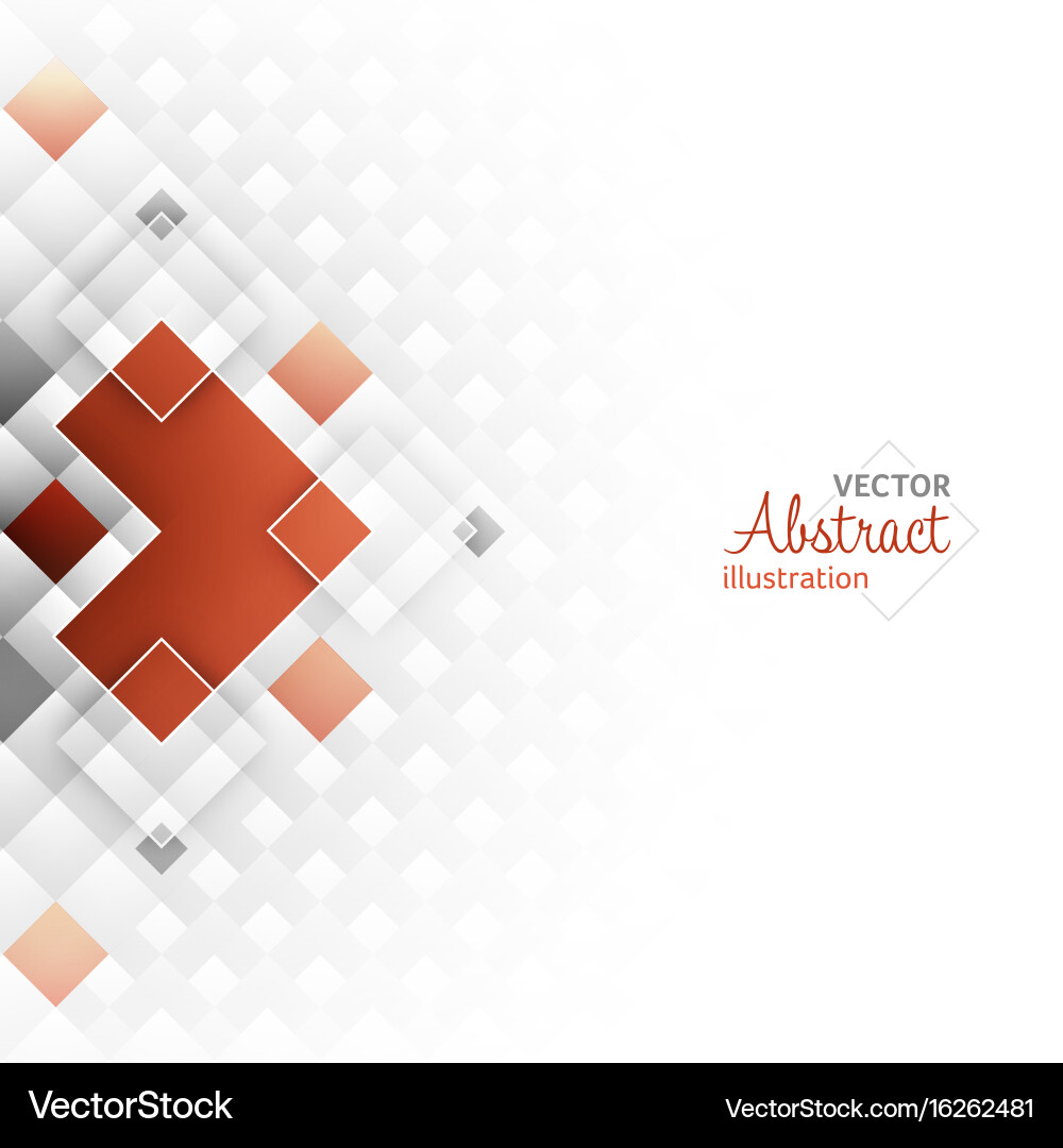 Abstract futuristic background with square shapes vector image