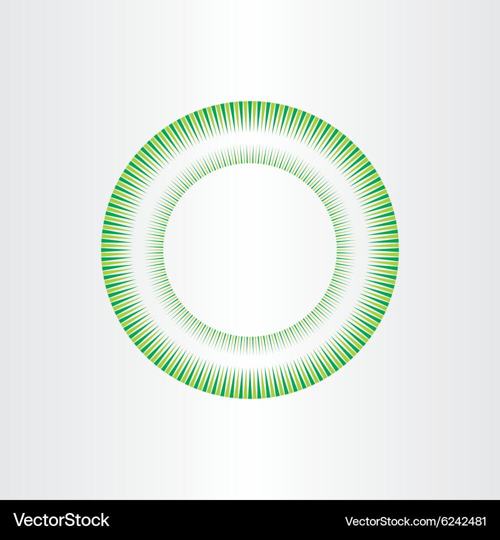 Abstract green circle background element design vector image