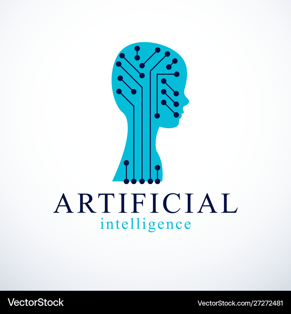 Computer human android bot artificial Vector Image