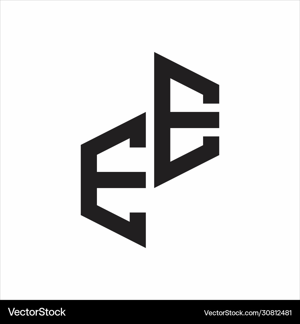 Ee initial letters logo monogram with up to down Ee initial letters logo monogram with up to down Vector Image