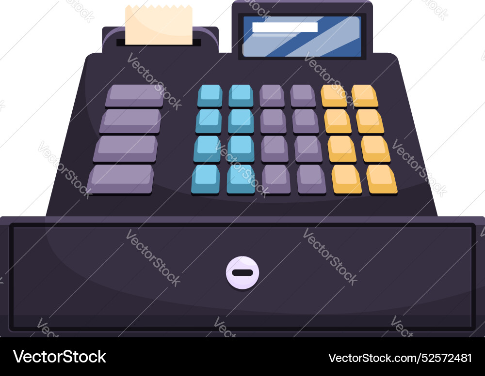 Electronic cash register showing increasing sales Electronic cash register showing increasing sales vector image