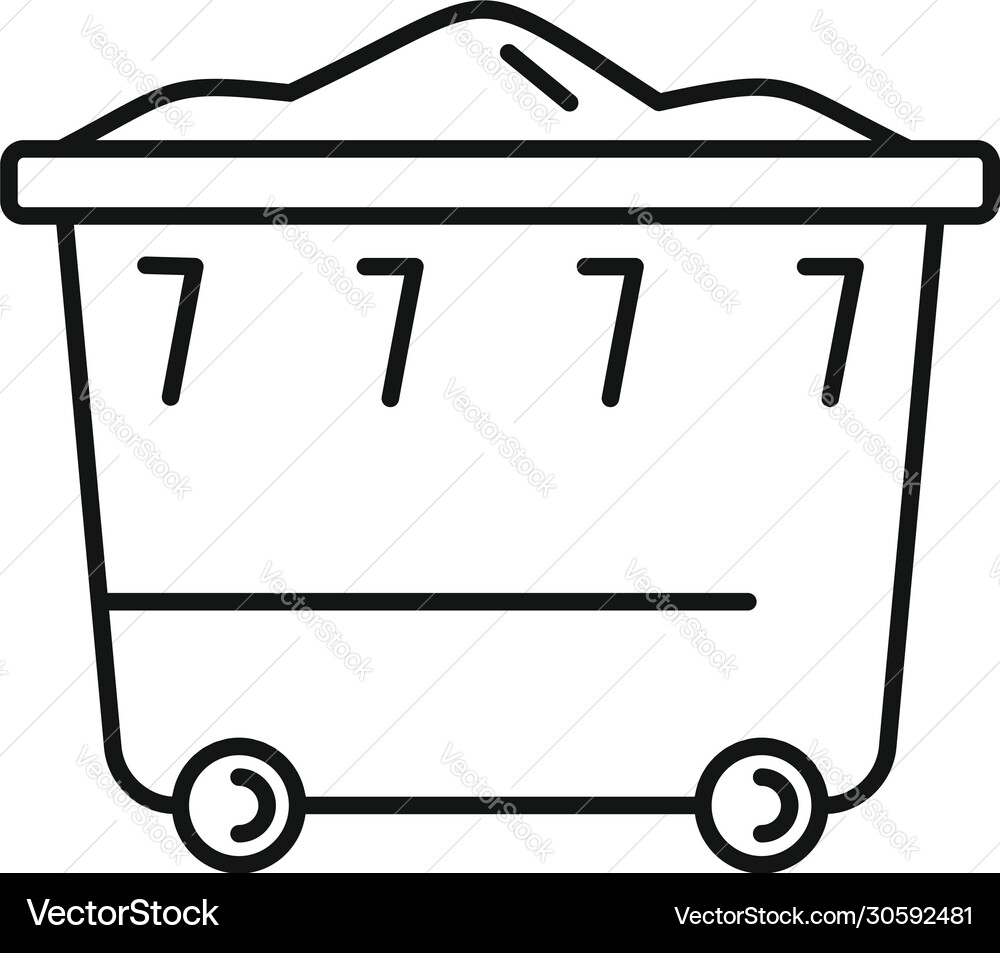 Garbage container icon outline style Garbage container icon outline style vector image