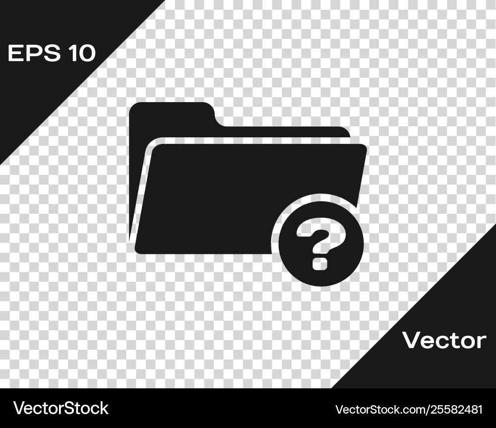 Grey unknown directory icon isolated Vector Image