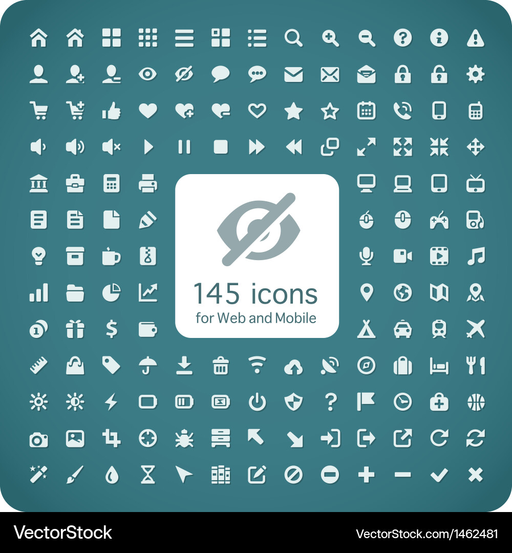 Icon Set: Web & Mobile Toolkit vector image