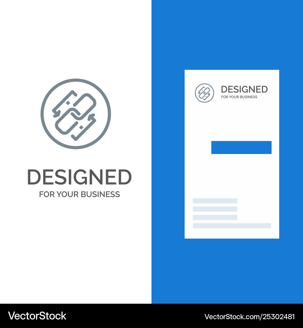 Link chain url connection grey logo design Link chain url connection grey logo design vector image