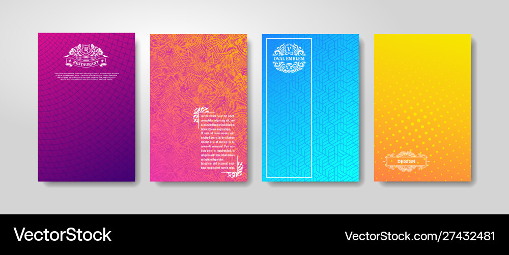 Minimal gradient cover design abstract color vector image