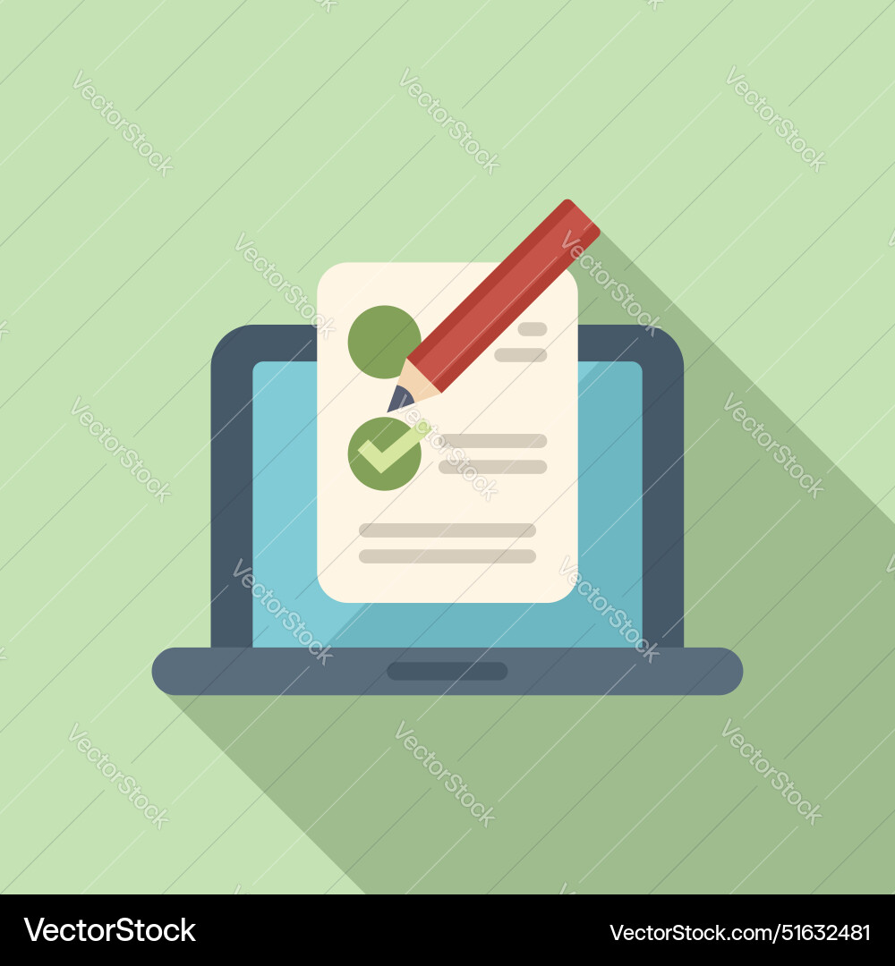 Online Survey with Checkbox Vector Image