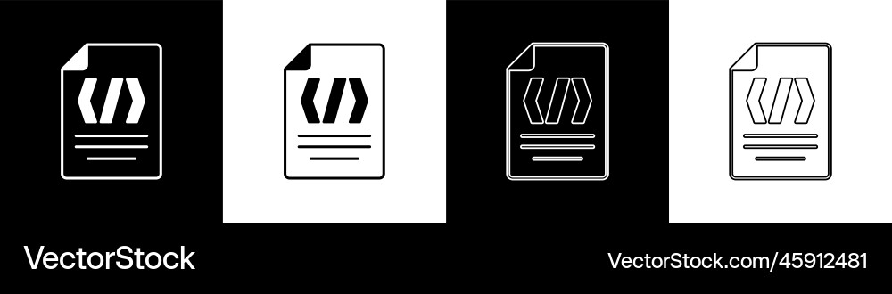 Set binary code icon isolated on black and white Set binary code icon isolated on black and white vector image