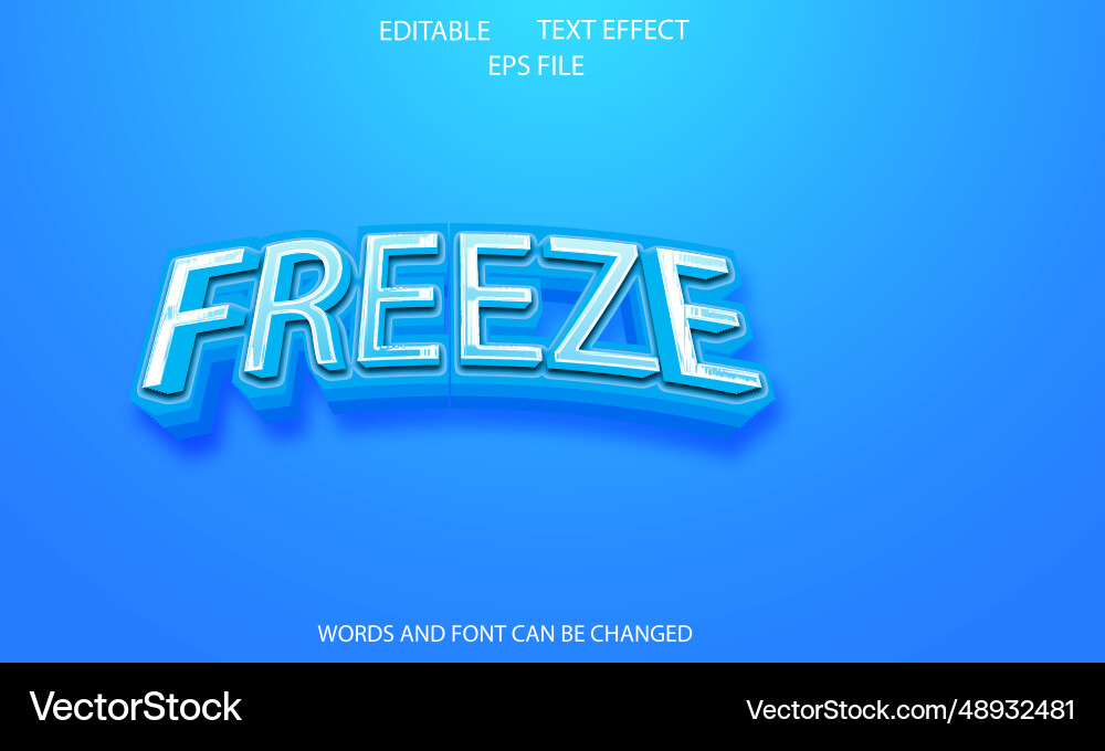 Text effect font editable typography 3d Text effect font editable typography 3d vector image