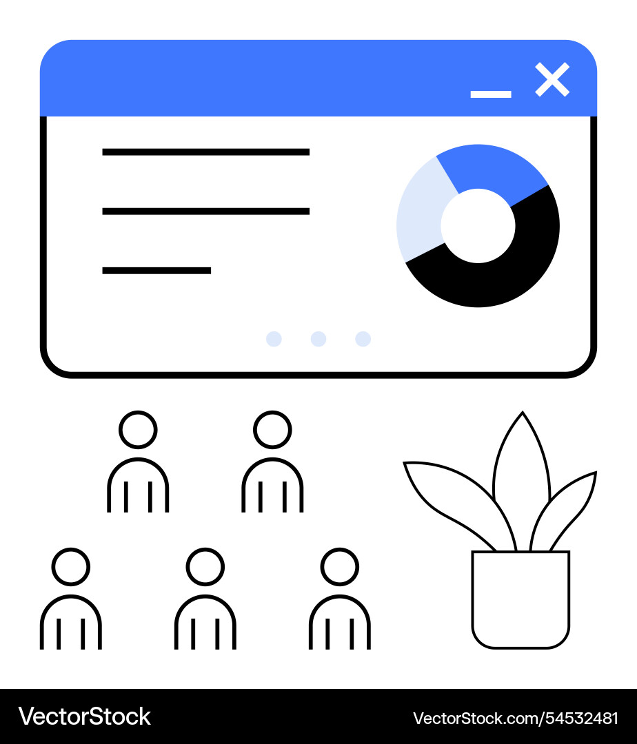 User interface concept with data visualization User interface concept with data visualization vector image