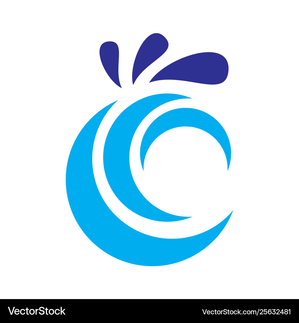 Wave icon on background for graphic and web design vector image