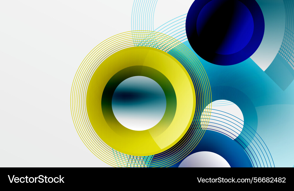 Abstract composition featuring concentric circles Abstract composition featuring concentric circles Vector Image