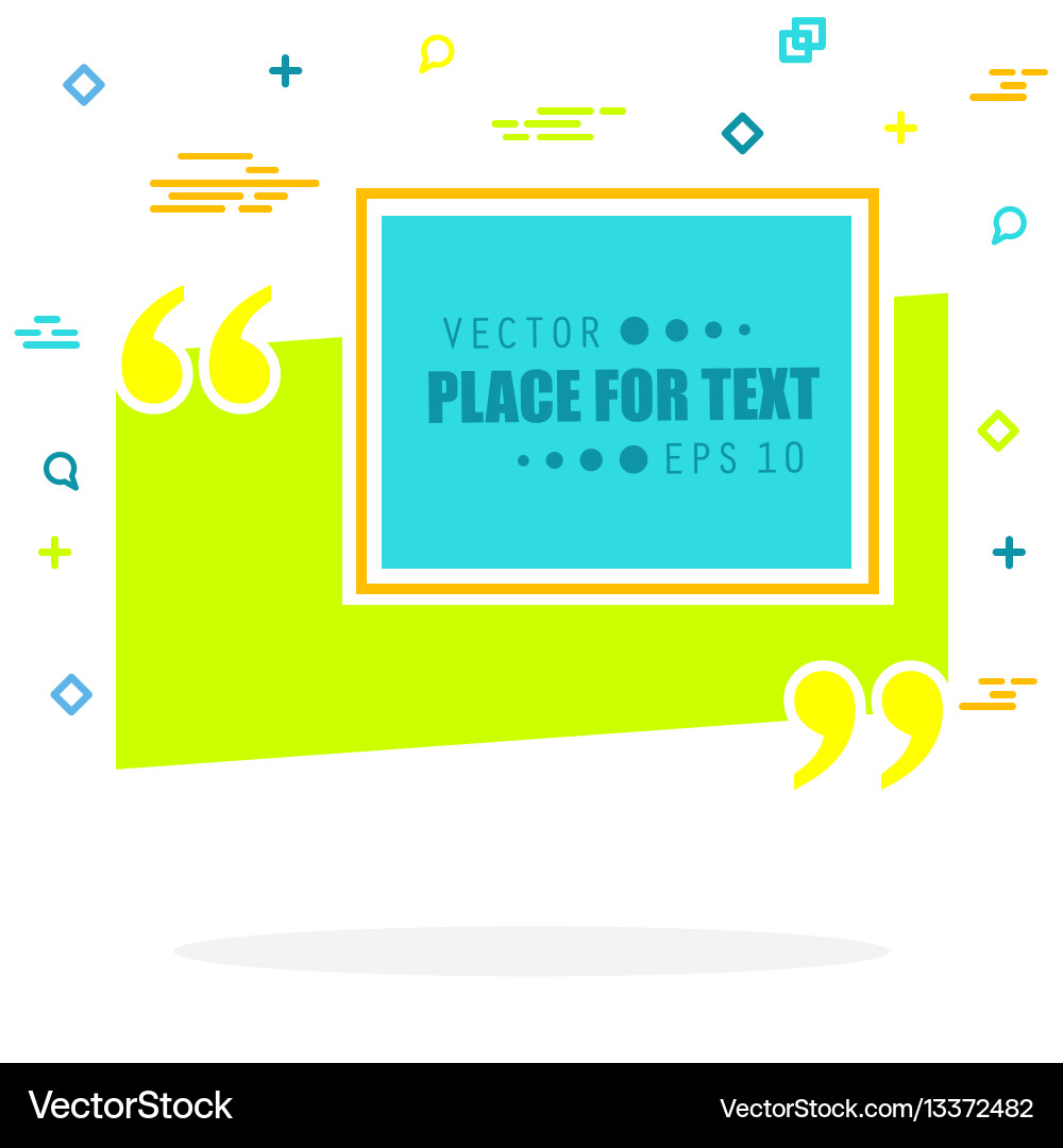 Abstract concept empty speech square quote Vector Image