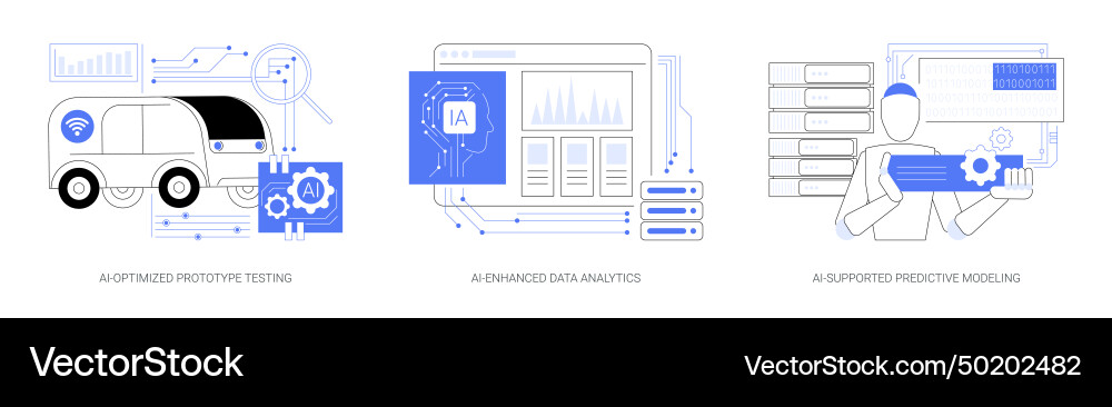Ai for product and models development abstract Ai for product and models development abstract vector image
