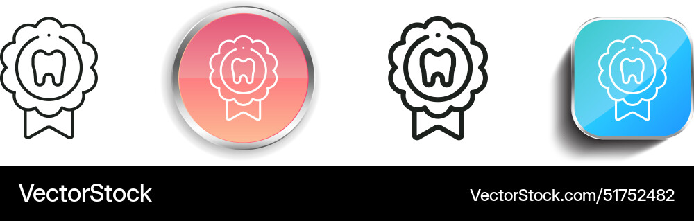 Badge icon thin linear regular and button style Vector Image